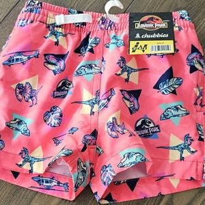 New Chubbies kids the Lil Raptor Trainers kid swim special edition jurassic park